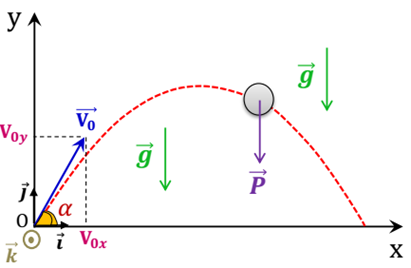 Mouvement d’un projectile | Trajectoire parabolique – 2BAC SPF